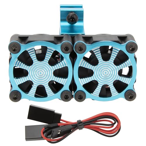 DKKY RC Motor Cooling Fan Heatsink 18000RPM 36mm for ARRMA Axial Traxxas 1/6 1/8 1/10 RC Models with 3650 Motor (Blue) - color: Blue