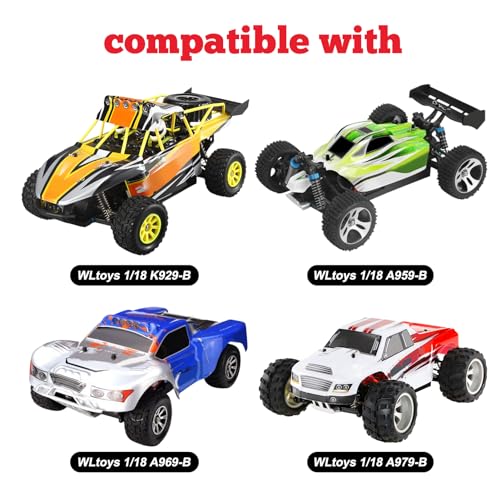 Hobbypark Metal Diff Differential Main Gear 42T & Motor Pinion Gear 27T Set for WLtoys A959-B A969-B A979-B K929-B 1/18 Scale RC Car Upgrade Parts (Black)