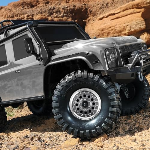 RC 1.9" Beadlock Wheels with Adjustable Offset for TRX4 SCX10 | Aluminum Alloy, Adjustable Negative Offset, 12mm Hex, Fits GEN7 GEN8 VS4-10 RC4WD & D90 1/10 RC Crawlers - color: Space Grey