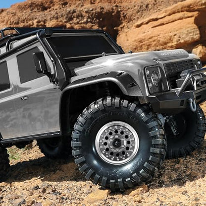 RC 1.9" Beadlock Wheels with Adjustable Offset for TRX4 SCX10 | Aluminum Alloy, Adjustable Negative Offset, 12mm Hex, Fits GEN7 GEN8 VS4-10 RC4WD & D90 1/10 RC Crawlers - color: Space Grey