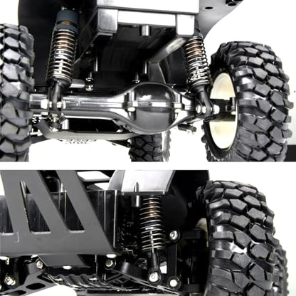 Oil Shock Absorbers Upgrade Compatible with 1/10 RC Cars | Fits Axial / D90 / Scx10 / Tamiya / Trx4 - Oil Damper Upgrade - Gray - color: Gray
