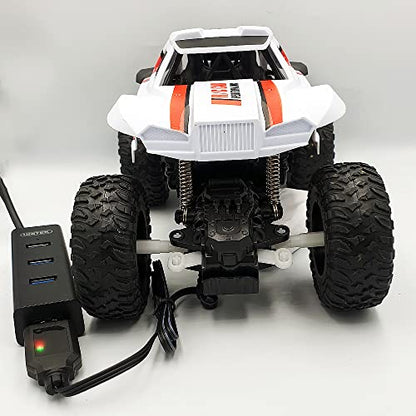 7.4V USB RC Battery Charger 2 Pack, XH-3P Smart Charger for SCX24 SCX10 2S LiPo 100-2000mAh, Overcharge Protection LED Indicator, Compatible RC Car Truck Boat Drone, 1A Output