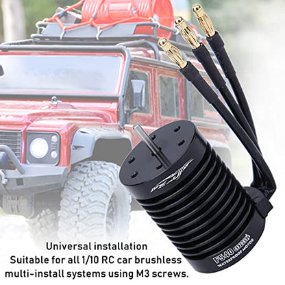 Sensorless Brushless Motor, 4370KV 1/10 RC Accessory for Surpass F540, 4 Pole RC Motor for Cars Trucks, High RPM