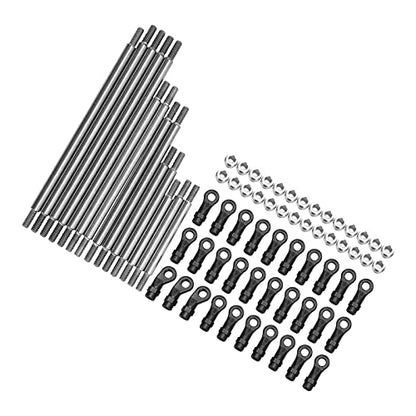 Alomejor Stainless Steel RC Pull Rod Link Set, Wear Resistant Tie Rod with Ball Ends for G63 1/10 RC Car