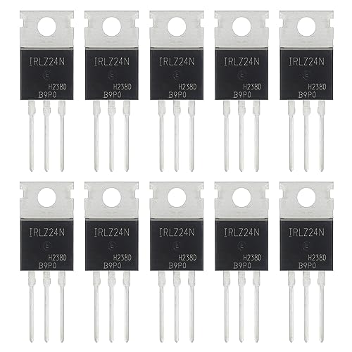 IRLZ24N IRLZ24 MOSFET Transistors 55V 18A IRLZ24NPBF N-Channel Mosfets Transistor 55 Volt 18 Amp TO-220 (Pack of 10pcs) - style: RLZ24N