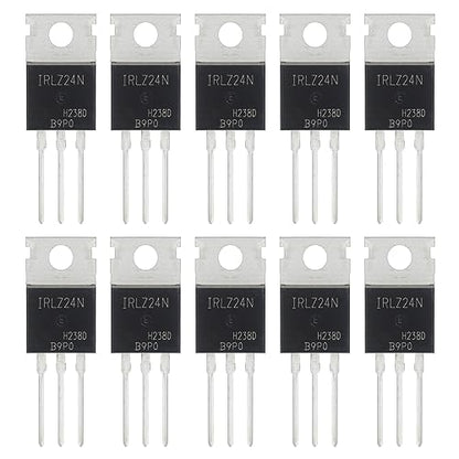 IRLZ24N IRLZ24 MOSFET Transistors 55V 18A IRLZ24NPBF N-Channel Mosfets Transistor 55 Volt 18 Amp TO-220 (Pack of 10pcs) - style: RLZ24N