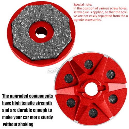 RC 48P&83T Upgrades Parts Spur Gear&Slipper Clutch&Transmission Gear&Slipper Rebuild Kit for 1/10 Slash/Rustler/Stampede/Bandit 2WD(VXL),Pressure Plate Hops up,Red - color: Red(48P&83T)