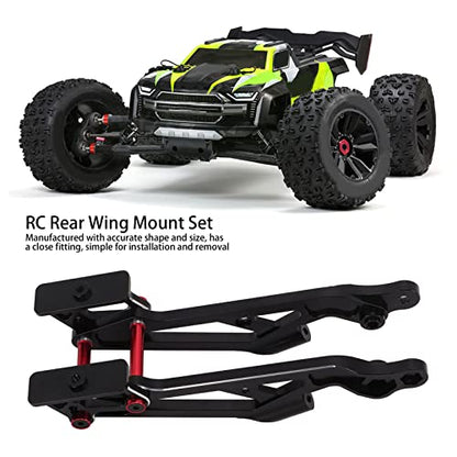 Metal Rear Wing Mount Set, 1/8 Aluminum Alloy Remote Control Car Upgrade Mount Accessory (2) - size: 2