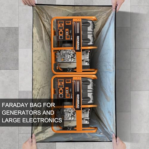 Faraday Bag for Generators and Large Electronics, Extra-Large Military-Grade Faraday Bag for Digital Forensics, Protect Electronics from Damage, Privacy Security, Anti-Hacking, Anti-Spying L