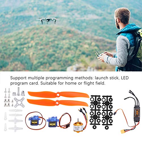 RC Plane Motor Kit for RC Plane Helicopter, Professional 6035 Propeller RC Remote Control Aircraft 40A XT60T ESC Combo Kit Complete Motors SG90 Servo 2212 KV2200 Brushless Motor