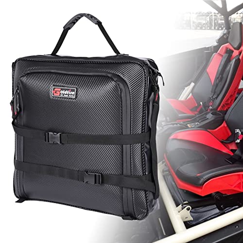 Storage Bag for Maverick X3, 1680D UTV X3 Under Seat Bag Accessories, Underseat Gear Bag for Can-Am Maverick X3 2017-2023 Easy to Carry Waterproof Tool Bag with Mounting Strap (Black) - color: Black
