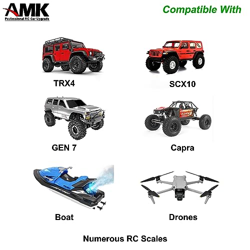 AMK RC Tool Kit Link Rod Ends Assembly 6.35mm Hex Bit Linkages Ball Joint Installing Equipment Shock Clamp 1/10 Scale Accessories for Axial SCX10 TRX4 (Blue+Silver) - color: Blue+silver