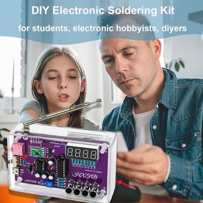 Upgraded RDA5807 Radio Soldering Kit,DIY Solder Project, Portable Radio DIY Electronic Kits, Practice Soldering Kit for Learning and Teaching Solder and Electronic