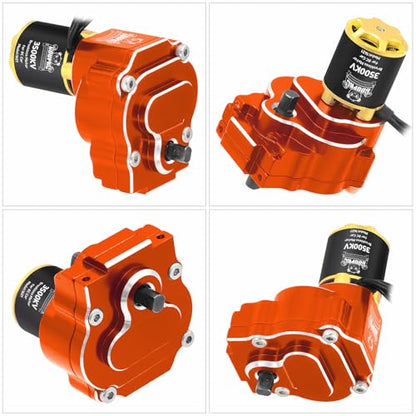 GOUPRC 1621 3500KV Brushless Outrunner Motor with Transmission & Upgarde 30A Brushless Esc for Redcat Ascent 18 1/18 RC Crawler Upgrade