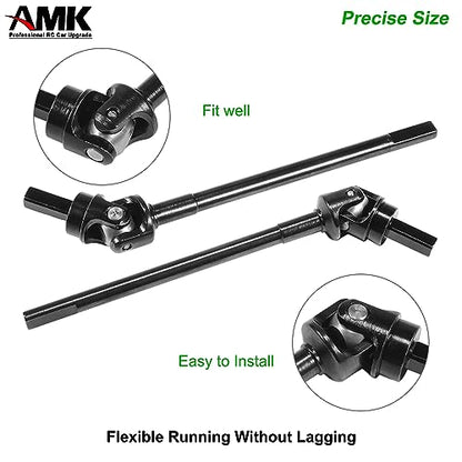 AMK Steel Front Thickened Capra Driveshaft 4.4mm Bold UTB10 CVD Drive Shaft for 1/10 RC Crawler Axial Capra F9 Portal Axle Upgrades - color: Front