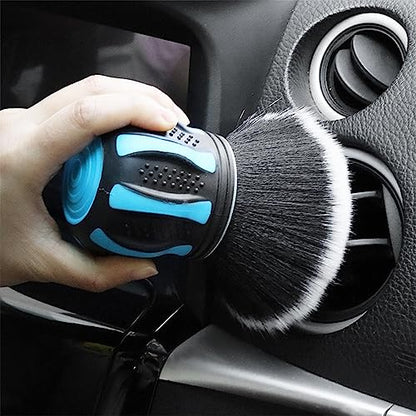 AUCELI Car Detailing Brush, Ultra Soft Auto Interior Dusting Brush with Storage Rack, Car XL Synthetic Brush Cleaning Tool, Universal Covers Large Area Inside or Outside Vehicles (Red/Style B) - color: Red