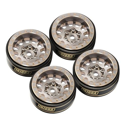 INJORA 42g 1.0 Plus Brass -3.75mm Offset Wheel for 1/24 1/18 RC (Grey) - color: Grey