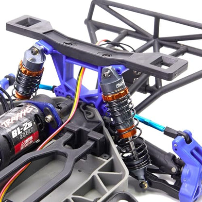 Oil Shock Absorbers Upgrade Compatible with 1/10 RC Cars | Fits Bandit / Hoss / Rustler / Slash / Stampede - Oil Damper Upgrade - Orange - color: Gray/Orange