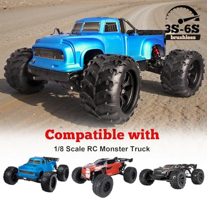 HobbyPark 3.2 17mm Hex RC Monster Truck Wheels and Tires Set for 1/8 Scale Arrma Kraton 6s Notorious Traxxas Maxx Tmaxx E-Revo 2.0 3.3 HPI Savage
