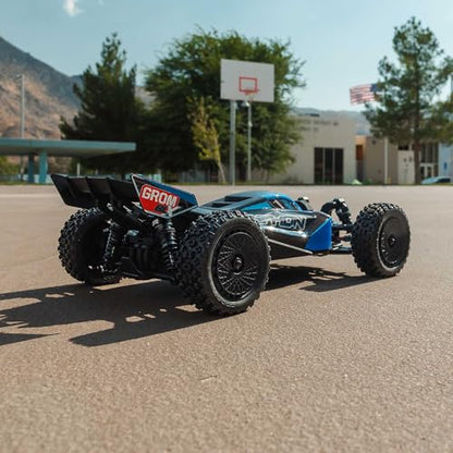 ARRMA Typhon GROM 4X4 223S BLX Brushless RC Buggy, RTR, Blue | Small Scale, DSC, Battery & Charger Included, ARA2306ST2 - color: Blue