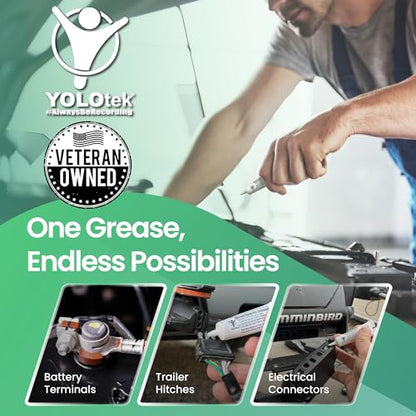 YOLOtek Veteran Owned - Silicone Dielectric Grease 10g - Automotive/Marine Grease and Seals for Spark Plugs, Battery Terminals & Electrical Connectors
