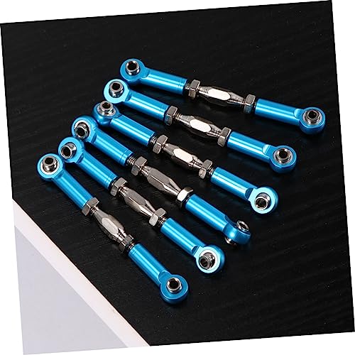 KOMBIUDA 6Pcs Aluminum Turnbuckle Rod Linkage for Epxhsp Racing Hpi Truck Buggy Upgrade Parts Construction Blue - color: Blue