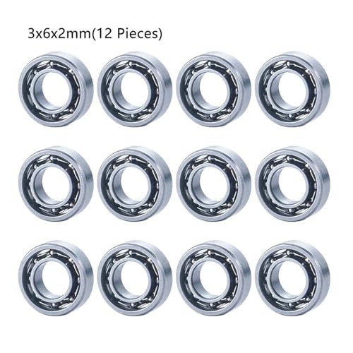 Double Rubber Seal for WPL C14 C24 C34 C44 for MN D90 for MN-90 MN99S rc Car Sealed Bearings Upgrade Parts 12PCS Ball Bearing Set