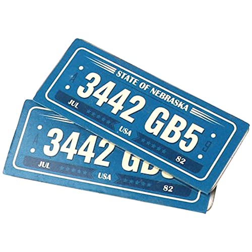 2PCS HIRCQOO Metal RC Car License Plate Decorations Accessories Compatible with Traxxas TRX-4 Tamiya CC01 Axial SCX10 D90 1/10 RC Crawler Car (3442GB5) - style: 3442GB5