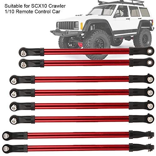Aluminum Alloy Link Bars, 8Pcs Upgraded Durable for 313mm Wheelbase RC Crawler, 1/10 Scale Off-Road Vehicle Parts for Hobbyists Trail Riding and Rock Crawling Enthusiasts