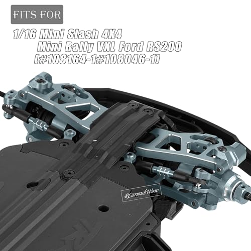 RC Upgrade Parts for Mini Slash 4X4,Mini Rally VXL Ford RS200(#108164-1#108046-1),RC Suspension Arms,C-Hubs Caster Blocks,Front Steering Block Knuckles,Rear Stub Axle Carriers,Titanium - color: Titanium(1set)