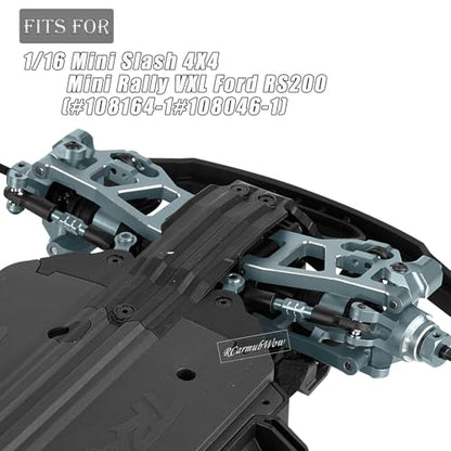 RC Upgrade Parts for Mini Slash 4X4,Mini Rally VXL Ford RS200(#108164-1#108046-1),RC Suspension Arms,C-Hubs Caster Blocks,Front Steering Block Knuckles,Rear Stub Axle Carriers,Titanium - color: Titanium(1set)