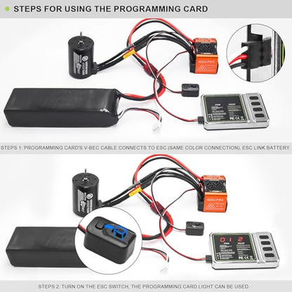 GOUPRC RC Program Card for GOUPRC Brushless ESC Electronic Speed Controller for 1/10 RC Car Programming Model Setting