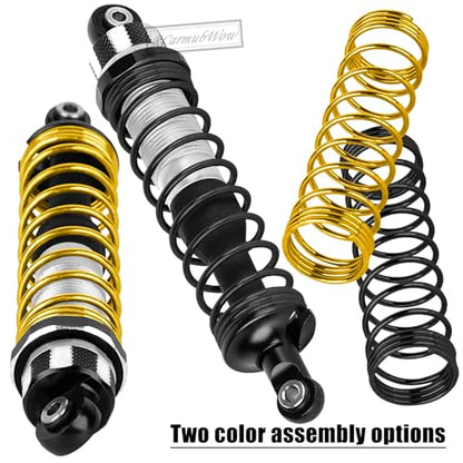 RC Shock Absorber Upgrades Part for 1/10 Jato 4X4 Brushless,Jato 4X4 VXL,Alloy Aluminium Shocks Front Rear,Replace #7462,Black - color: Black(4pcs)