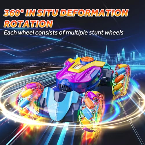 Gesture Sensing Remote Control Stunt Car - Boys Toys Age 6-8-12, 4WD Hand Controlled RC Twist Car with Light & Music, Cool Birthday Presents and Ideas Gifts for Boys Kids Age 7 9 10 11 12 Years Old