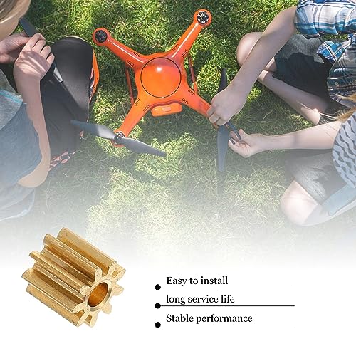 Scicalife 20 Pcs Copper Pinion 10 Tooth Small Modulus Mechanical Gear Set 0.19 in Mini Motor Gears for Diy Models Rc Vehicle Parts Micro Motor Assemblies Science Projects