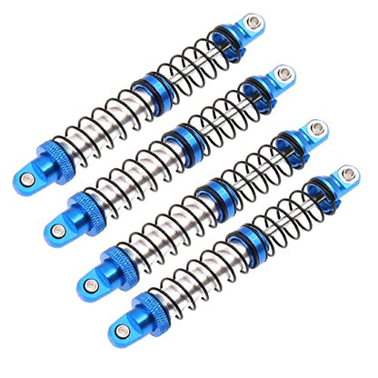 4Pcs Metal Shock Absorbers Oil Damper Adjustable RC Crawler Shock RC Damper Springs Compatible With 1/10 Axial SCX10 II 90046 Traxxas TRX4 RC4WD D90 TRX6 Redcat Gen 8 RC Crawler Car(100MM) - size: 100MM