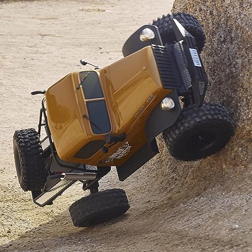 BEEZRC RocHobby 1/10 Atlas RC Crawler, 4WD with Lighting, 2.4GHz RC Rock Truck, Off Road Hobby Grade, Remote Control Car for Adults, Need to Complete with Battery (Yellow) - color: Yellow