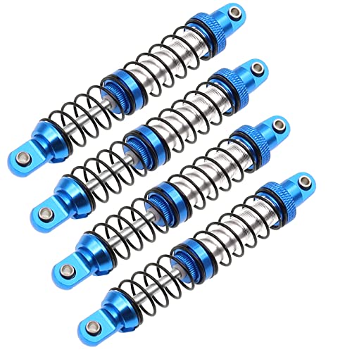 4Pcs Metal Shock Absorbers Oil Damper Adjustable RC Crawler Shock RC Damper Springs Compatible With 1/10 Axial SCX10 II 90046 Traxxas TRX4 RC4WD D90 TRX6 Redcat Gen 8 RC Crawler Car(90mm) - size: 90MM