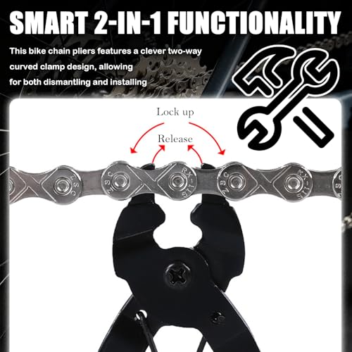 2026 Upgraded Bike Chain Tool,2-in-1 Two-Way Arc Snap Bicycle Chain Tool with Return Spring for Quick Install & Removal,Professional Master Link Pliers for 6-12 Speed Chains