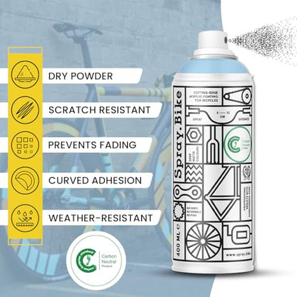 Spray.Bike Spray Paint - Coldharbour Lane (Sky Blue) | Designed Mainly for Bicycles | Multi-Use Acrylic Spray Paint for Metal, Plastic | High Coverage Bike Paint, 400ml - color: Coldharbour Lane