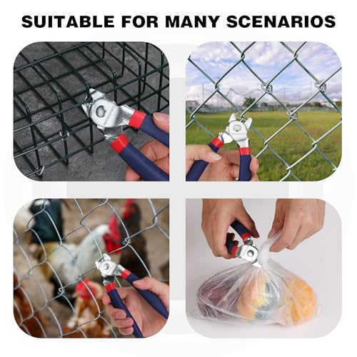 WORKPRO Bent Hog Ring Pliers with 500 Pcs 3/4" Hog Rings | Galvanized Steel Hog Rings, For Furniture Upholstery, Auto Upholstery, Plastic Meat & Sausage Casings - style: Bent Hog Ring Pliers Set
