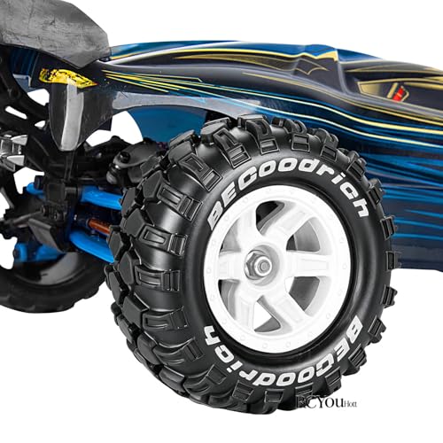 RC Wheels and Tires Off Road Monster Truck TRX E-REVO Summit HPI SAVAGEGT-2XS REDCAT Volcano-16 for 1/12 1/14 1/16 E-REVO RC 16208 16209 16210,Rc Plastic Wheels,White - color: White- (Rc Wheelstires)