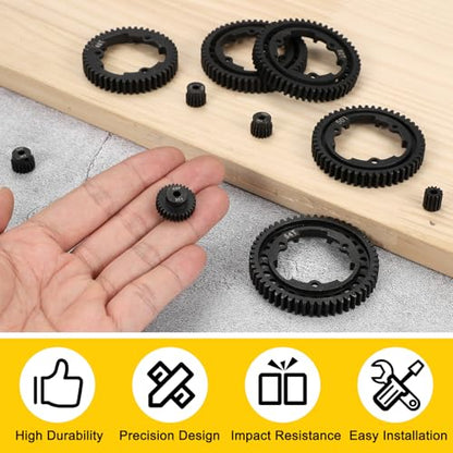 MECCANIXITY 48P Hardened Steel Pinion Gear, 30T 3.175mm Shaft Metal Motor Gear with Hex Key for RC Brushless Brush Motor Model Car Replace(Black) - size: 30T