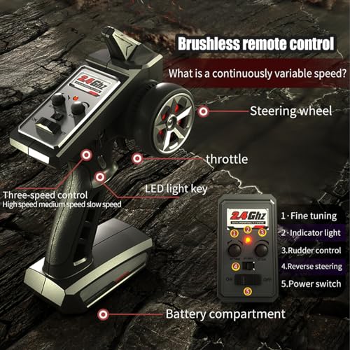 RC Cars 1:14 RC Truck 30 MPH 4WD Remote Control Car All Terrain Trophy Car for Adults Boys Teens Fast Off-Road RC Buggy Big Short Course Monster Truck with 2 Batteries 50 Mins Play (RTR) - color: 130-blue