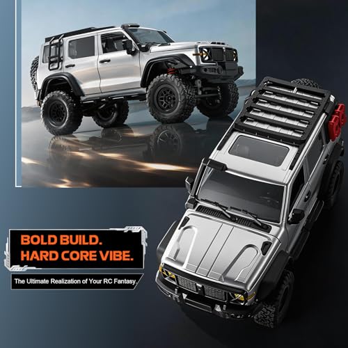 ARRIS MN300 1/12 RC Rock Crawler 4WD 2-Speed Wrangler Truck RTR | Openable Doors, LED Lights, Full Proportional Control, Excellent Climbing Ability - color: Orange