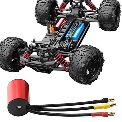GoolRC 3670 2150KV Brushless Motor Sensorless Waterproof Motor and 120A Brushless ESC with T Plug + Heat Sink + Programming Card Combo Set Replacement for HSP HPI Traxxas 1/8 RC Car Truck
