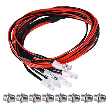 RC Scale Crawler Led Light Kit, RC SC Car Headlights and Taillight Combo for 1/10 Slash RC Truck SCX10 GEN7 Crawler, 1-Set