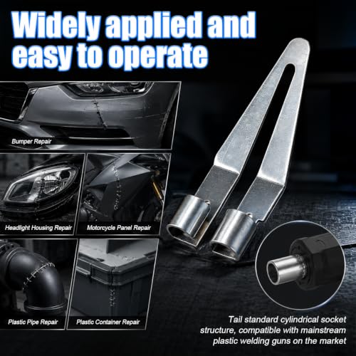 Plastic Welding Tips, Stainless Steel Plastic Smoothing Head Replacement with 45° Elbow, Car Bumper Repair Tool, Welder Gun Soldering Accessories for Kayaks and DIY Fixes(8PCS) - size: 8PCS