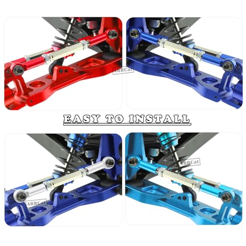 Turnbuckles Camber Links Upgrades Parts for Ecx 1/10 2WD Ruckus Axe Brutus Circuit AMP MT AMP DB AMP Crush K&N Torment,6PCS Aluminum Adjustable Turnbuckles,Replace ECX1046,Navy Blue - color: Navy Blue - Link Set