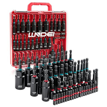 55Pcs Magnetic Impact Nut Driver Set SAE/Metric | Deep Driver Bits, Extension, Pivoting & Wing Nut Setters, for Impact Drills, Car Maint, DIY & Furniture Assembly - size: 55Pcs Magnetic Impact Nut Driver Set